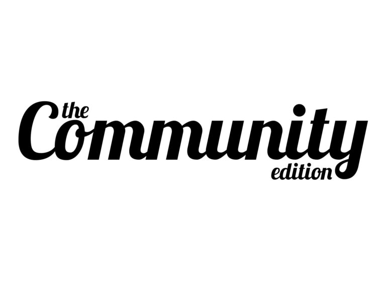 The Community Edition logo in lobster font.
